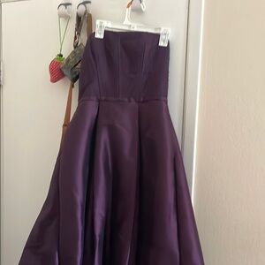 Elegant Purple Strapless Gown